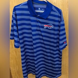 Buffalo Bills Nike Dry Fit golf polo. NFL On Field Apparel